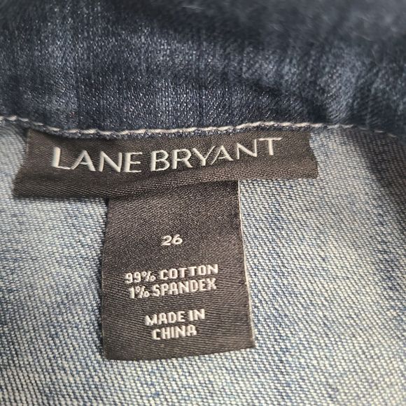 Lane Bryant Denim Button Up Jean Vest Women's Plus Size 26 - Picture 10 of 11